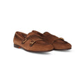 Loafers - Distressed Suede Monk Strap Double Buckle + Apron
