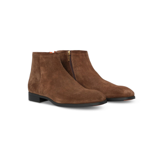 Boots - Ankle Suede & Rubber Soles + Zip