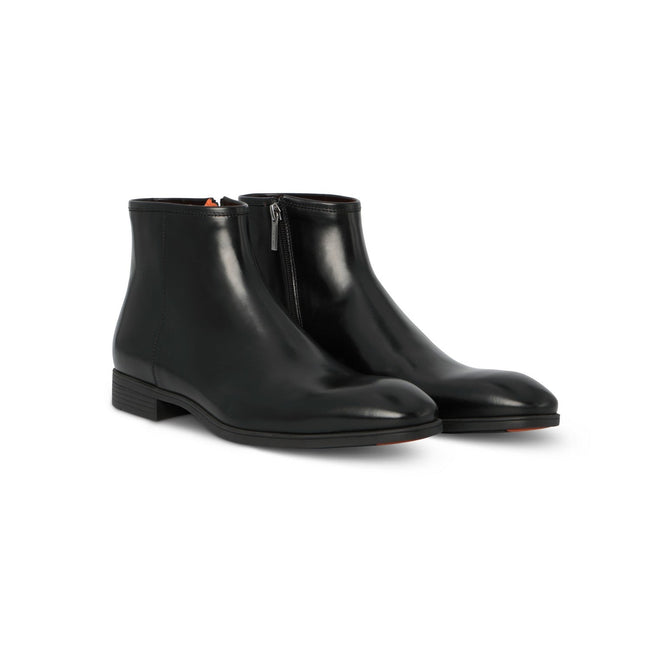 Boots - Ankle Leather & Rubber Soles + Zip