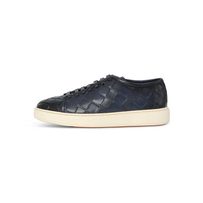 Sneakers - CLEANIC Leather Scale Upper & Rubber Soles Lace-ups