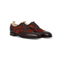 Wingtip Medallion Oxfords - MALVERN III Leather, Suede & Leather Soles Lace-Ups