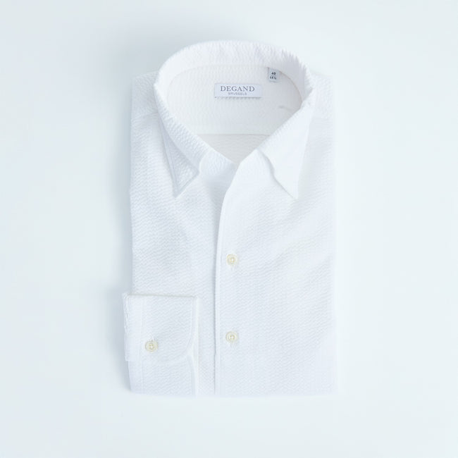 Shirt – Seersucker Cotton Single Cuff-10045477