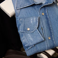 Shirt – Denim Cotton, Single Cuff, Snap-Button, Regular Fit