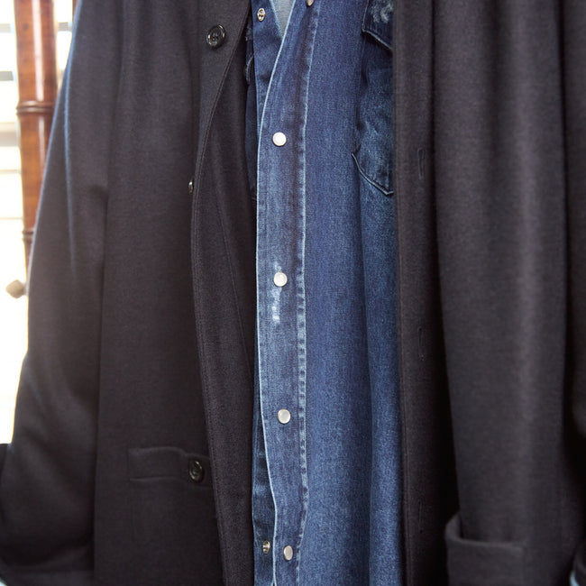 Shirt – Denim Cotton, Single Cuff, Snap-Button, Regular Fit