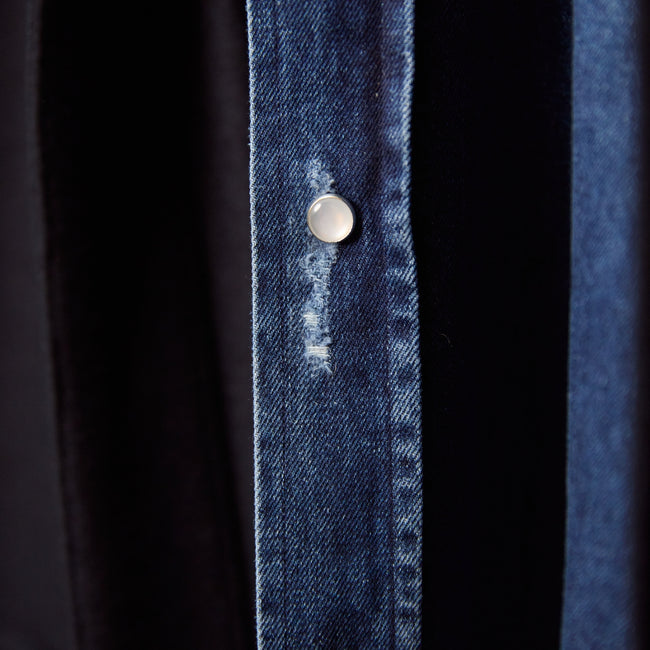 Shirt – Denim Cotton, Single Cuff, Snap-Button, Regular Fit