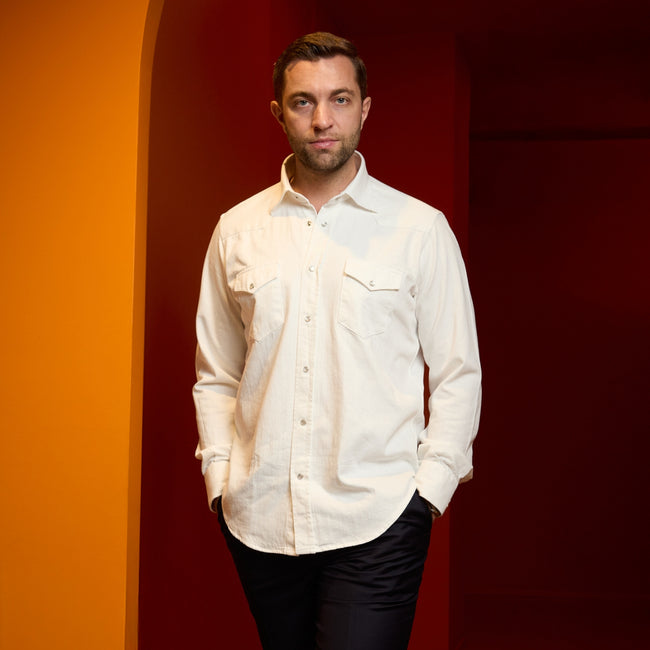 Shirt – Denim Cotton, Single Cuff, Snap-Button, Regular Fit
