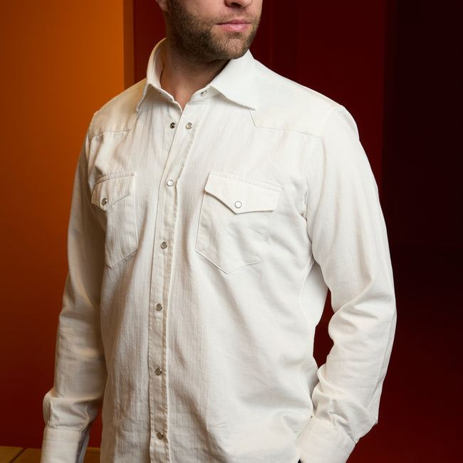 Shirt – Denim Cotton, Single Cuff, Snap-Button, Regular Fit