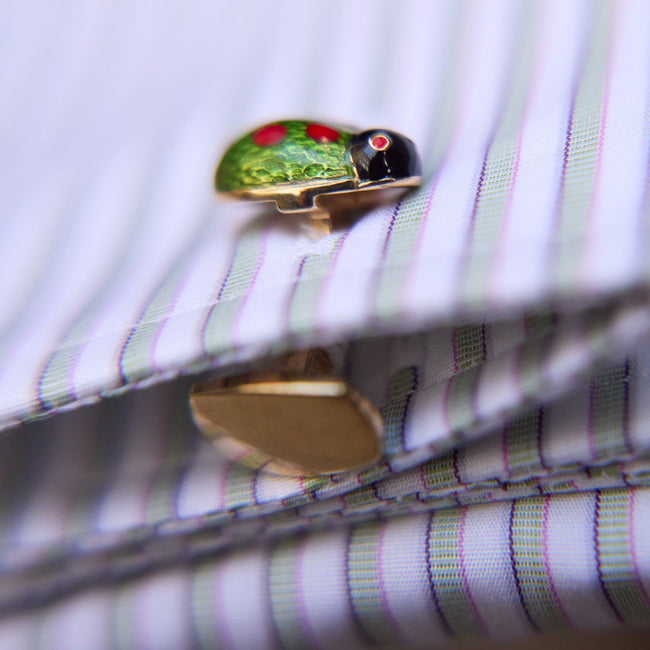 Cufflinks - Ladybirds Sterling Silver & Enamel