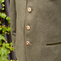 Austrian Jacket – LEOPOLD Cashmere Flannel, Horn Buttons & Smooth Velvet Collar