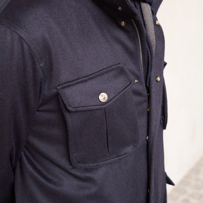 Field Jacket – ARIEL Cashmere, Patch Pockets & Snap Buttons