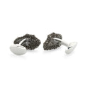 Cufflinks - Sterling Silver Oxidised Oyster And Pearl
