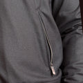 Jacket - Blouson Cashmere Stretch, Stand-Up Collar + Zipped