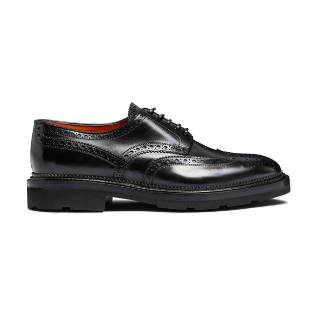 Brogue Medallion Derbies - Leather & Rubber Lug Soles Lace-Ups