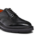 Brogue Medallion Derbies - Leather & Rubber Lug Soles Lace-Ups