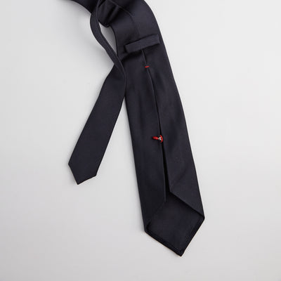 Tie – Silk Seven-Fold With Inner Pocket + Red Heart Pendant