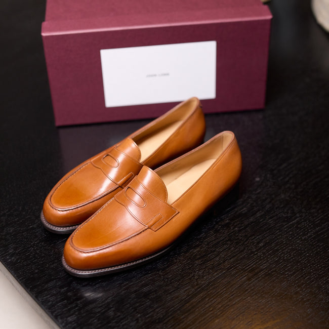 Loafers – LOPEZ Saddle Calf Leather & Single Leather Soles