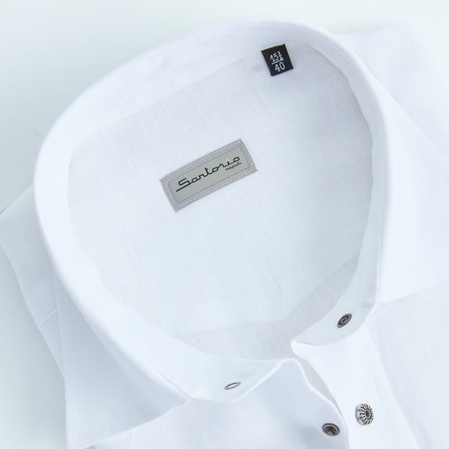 Shirt – Linen Single Cuff Decorative Snap buttons