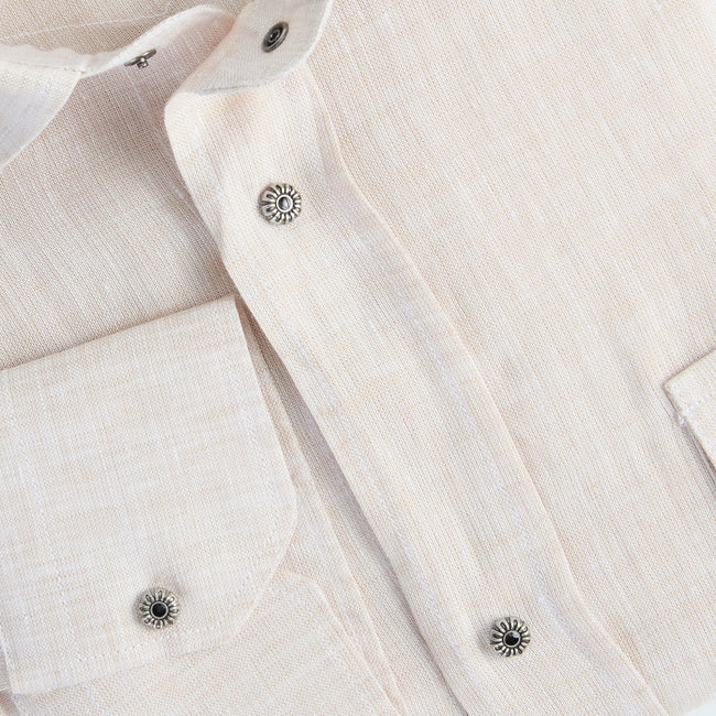 Shirt – Linen Single Cuff Decorative Snap buttons