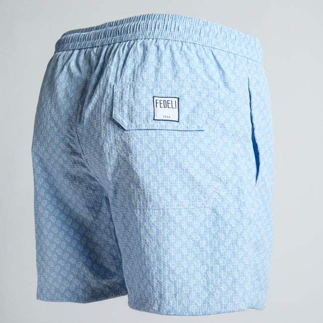 Swim Shorts – MADEIRA AIRSTOP Textured Seersucker Paisley Pattern Microfiber-100780313
