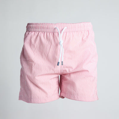 Swim Shorts – MADEIRA AIRSTOP Textured Seersucker Striped Pattern Microfiber-100780323