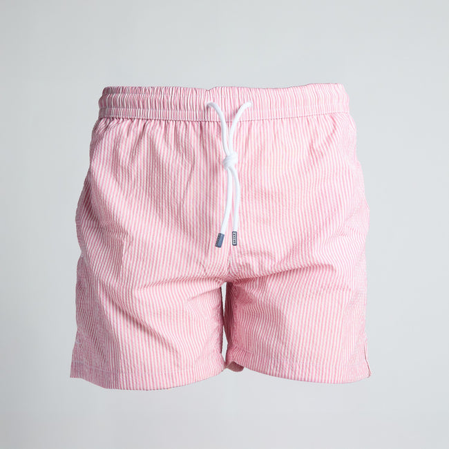 Swim Shorts – MADEIRA AIRSTOP Textured Seersucker Striped Pattern Microfiber-100780323