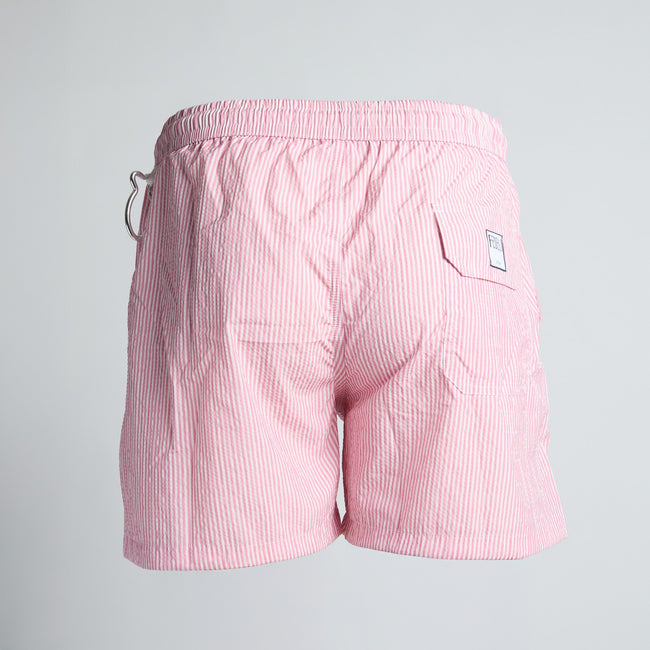 Swim Shorts – MADEIRA AIRSTOP Textured Seersucker Striped Pattern Microfiber-100780323
