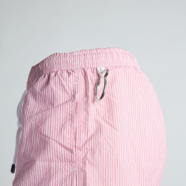 Swim Shorts – MADEIRA AIRSTOP Textured Seersucker Striped Pattern Microfiber-100780323