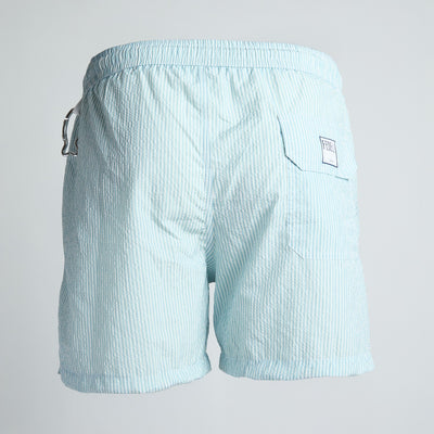 Swim Shorts – MADEIRA AIRSTOP Textured Seersucker Striped Pattern Microfiber-100780323