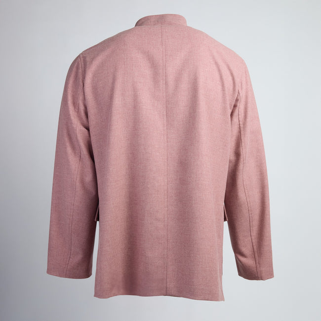 Jacket – Wool, Cotton & Silk Deconstructed Mao Collar Buttoned-100782898