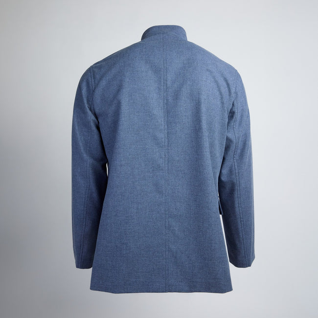 Jacket – Wool, Cotton & Silk Deconstructed Mao Collar Buttoned-100782898