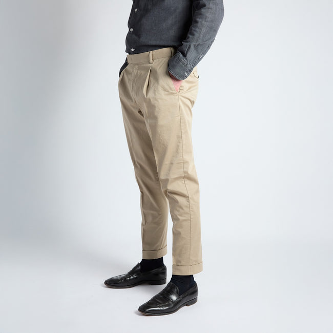 Pants – REBEL Gabardine Cotton Stretch With One Pleat-100782992