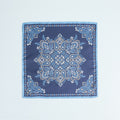 Pocket Square – Central Paisley Print With Thin Border Silk-100783159