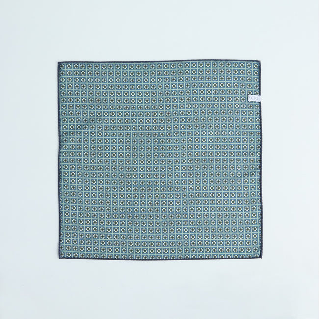 Pocket Square – Double Face Paisley Print & Squares Silk-100783163