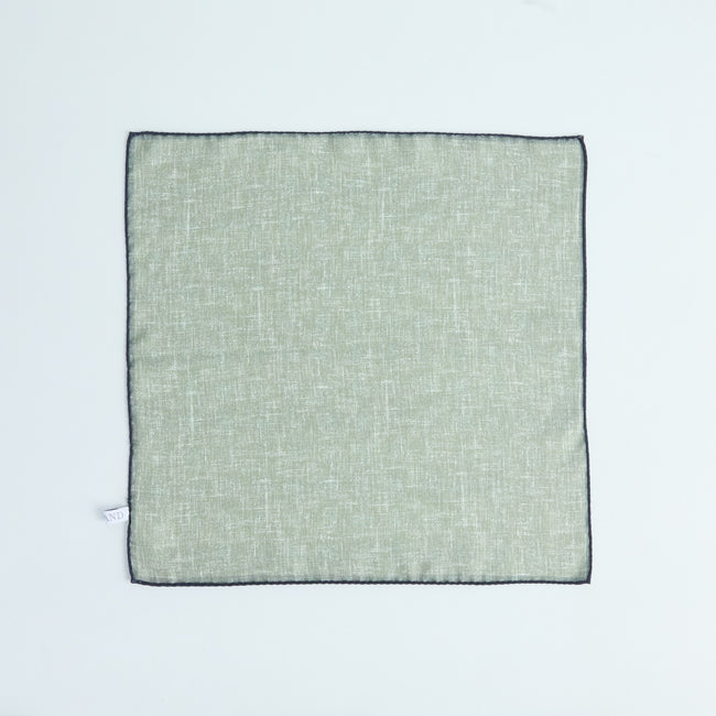 Pocket Square – Double Face Floral Print & Heathered Color Silk-100783168