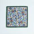 Pocket Square – Floral Print With Border Linen-100783169