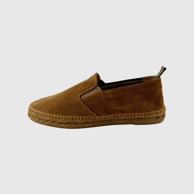Espadrilles – JOEL T Cowhide Leather (Suede), Sheepskin leather & Rubber Soles + Elastic Side Straps