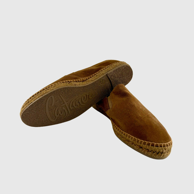 Espadrilles – JOEL T Cowhide Leather (Suede), Sheepskin leather & Rubber Soles + Elastic Side Straps