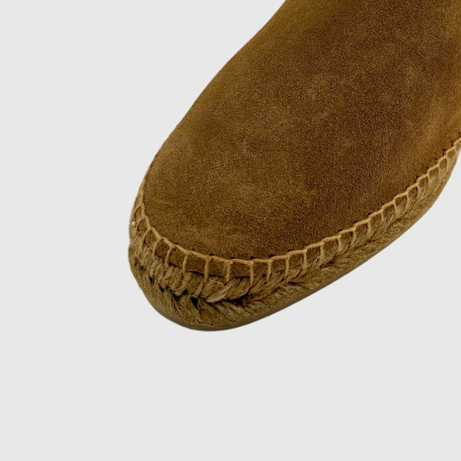 Espadrilles – JOEL T Cowhide Leather (Suede), Sheepskin leather & Rubber Soles + Elastic Side Straps