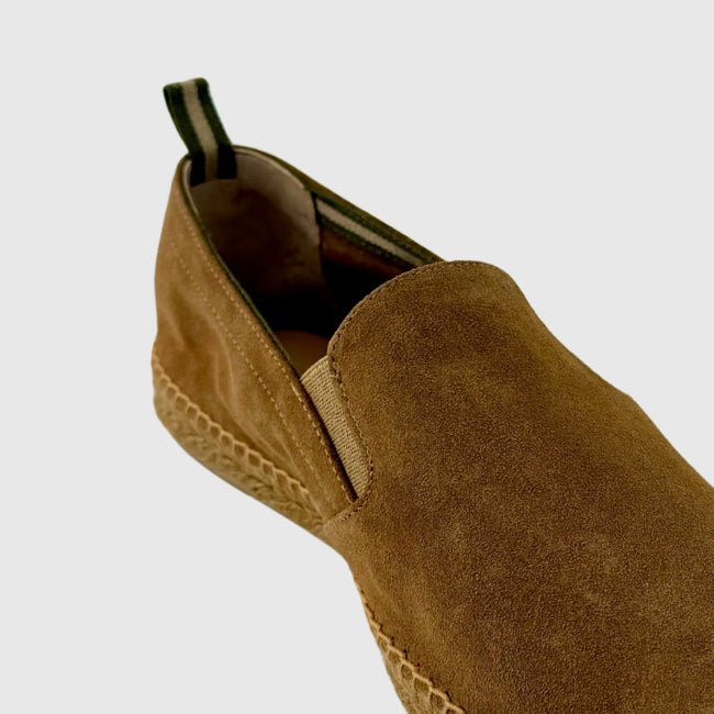 Espadrilles – JOEL T Cowhide Leather (Suede), Sheepskin leather & Rubber Soles + Elastic Side Straps