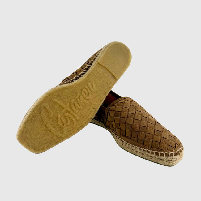 Espadrilles – PORTO Braided Cowhide Leather (Suede), Sheepskin leather & Rubber Soles