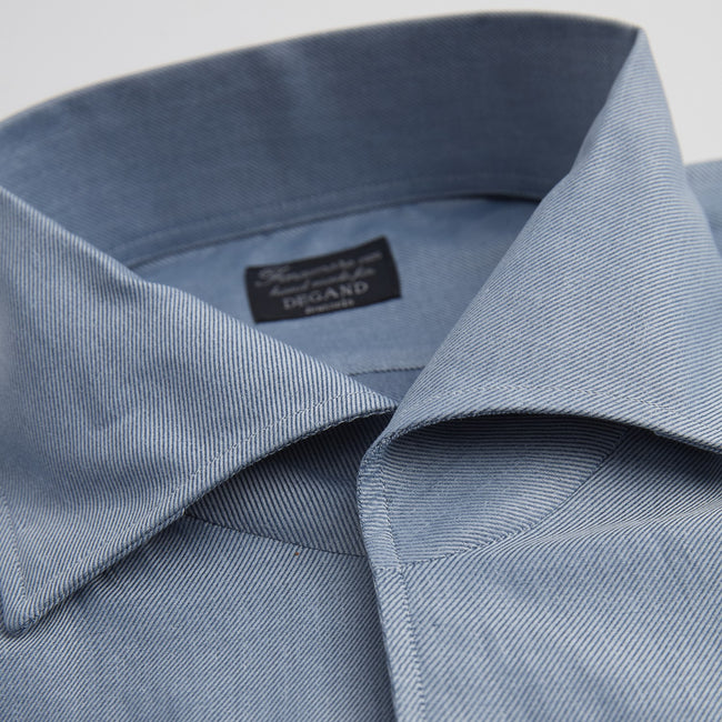 Shirt – Carlo Riva Twill Single Cuff, Button-Down Under, Open Collar