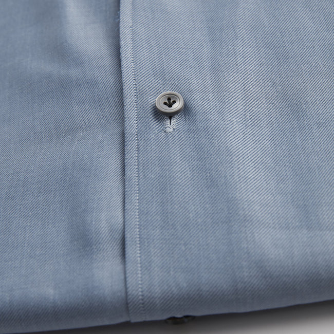 Shirt – Carlo Riva Twill Single Cuff, Button-Down Under, Open Collar