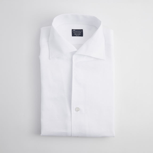 Shirt – Linen Single Cuff, Button-Down Under, Open Collar