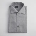 Shirt – Linen Single Cuff, Button-Down Under, Open Collar