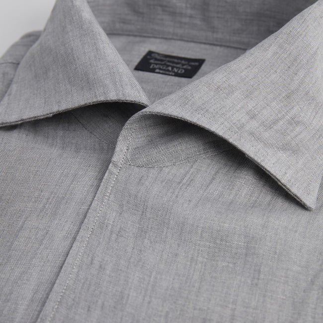 Shirt – Linen Single Cuff, Button-Down Under, Open Collar