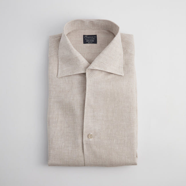 Shirt – Linen Single Cuff, Button-Down Under, Open Collar