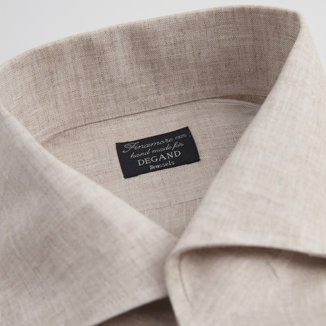 Shirt – Linen Single Cuff, Button-Down Under, Open Collar