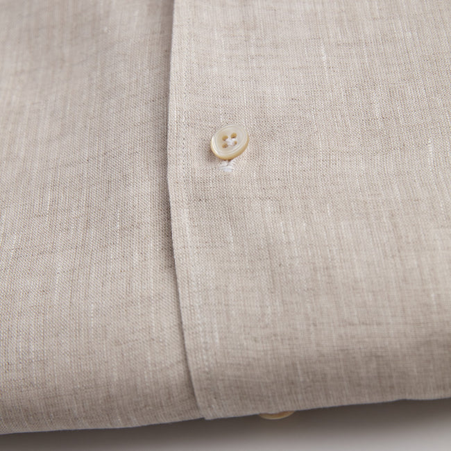 Shirt – Linen Single Cuff, Button-Down Under, Open Collar