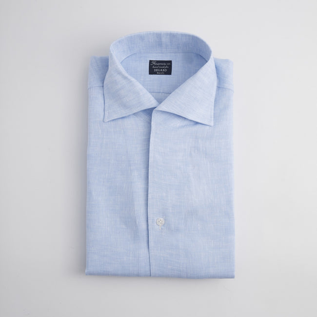 Shirt – Linen Single Cuff, Button-Down Under, Open Collar