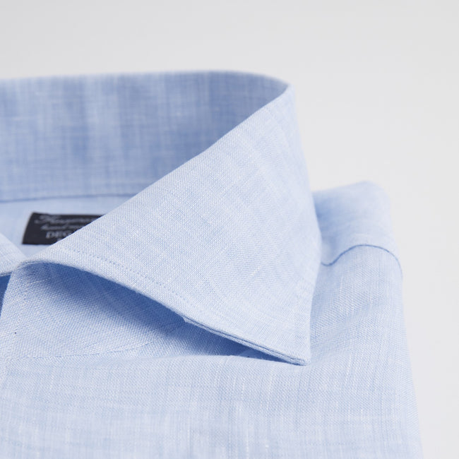 Shirt – Linen Single Cuff, Button-Down Under, Open Collar